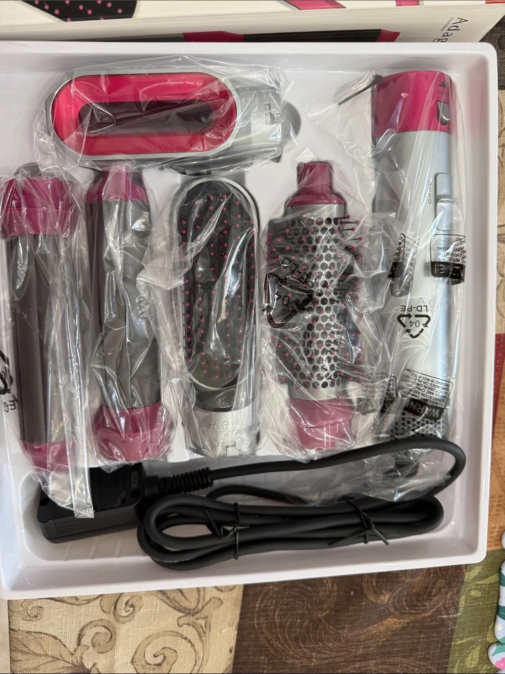 Adagio AirWand Styler Set — Pink Multi-Function Hair Tool